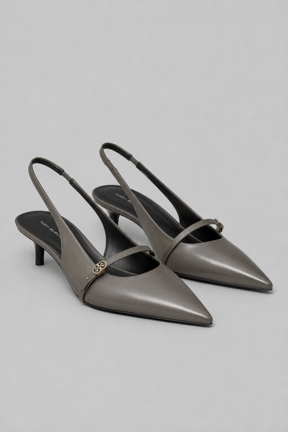 Women’s Double T Buckle Mary Jane Pumps - Dark Grigio - 8 - Mary Jane