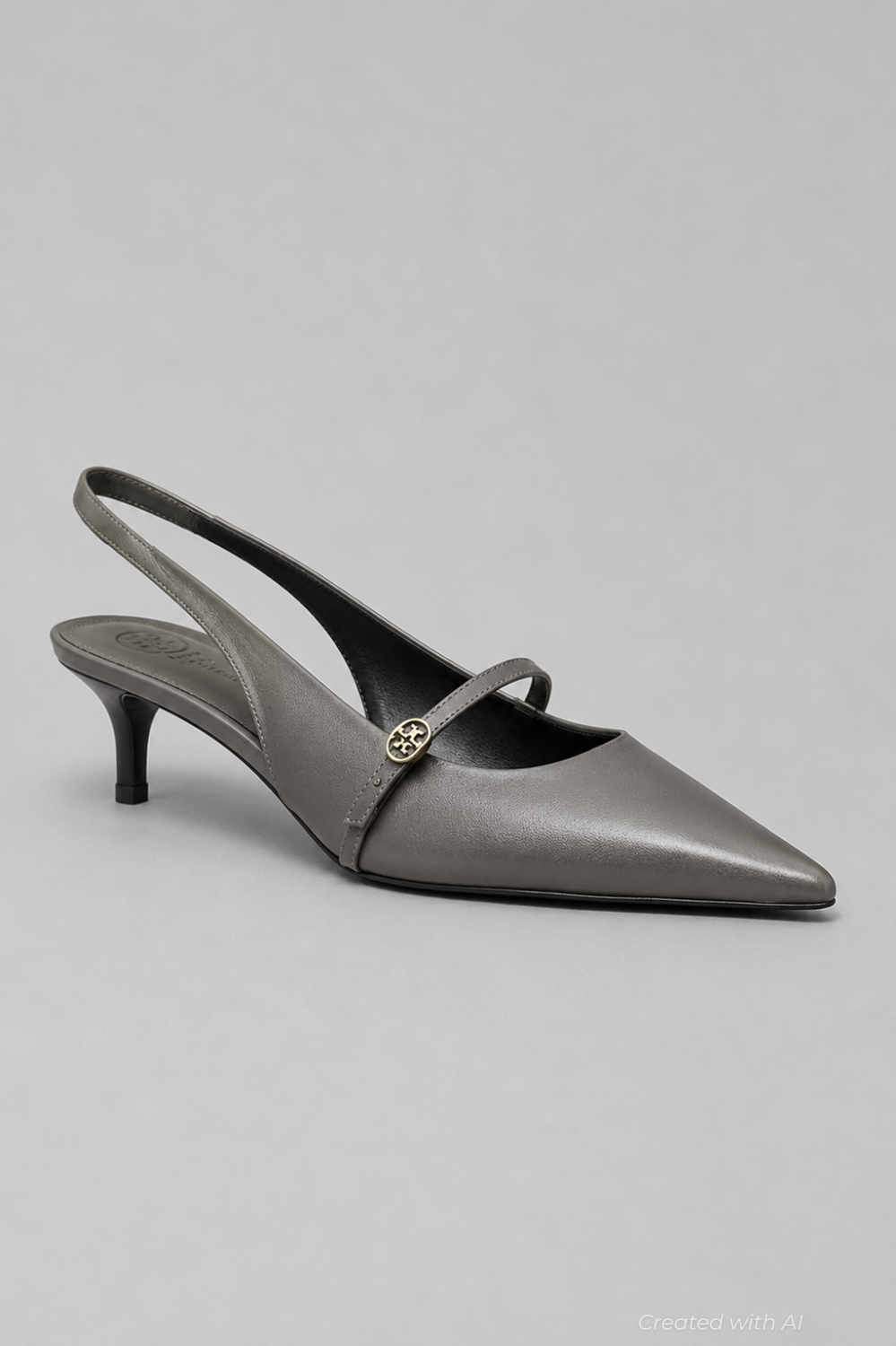 Women’s Double T Buckle Mary Jane Pumps - Dark Grigio - 8 - Mary Jane