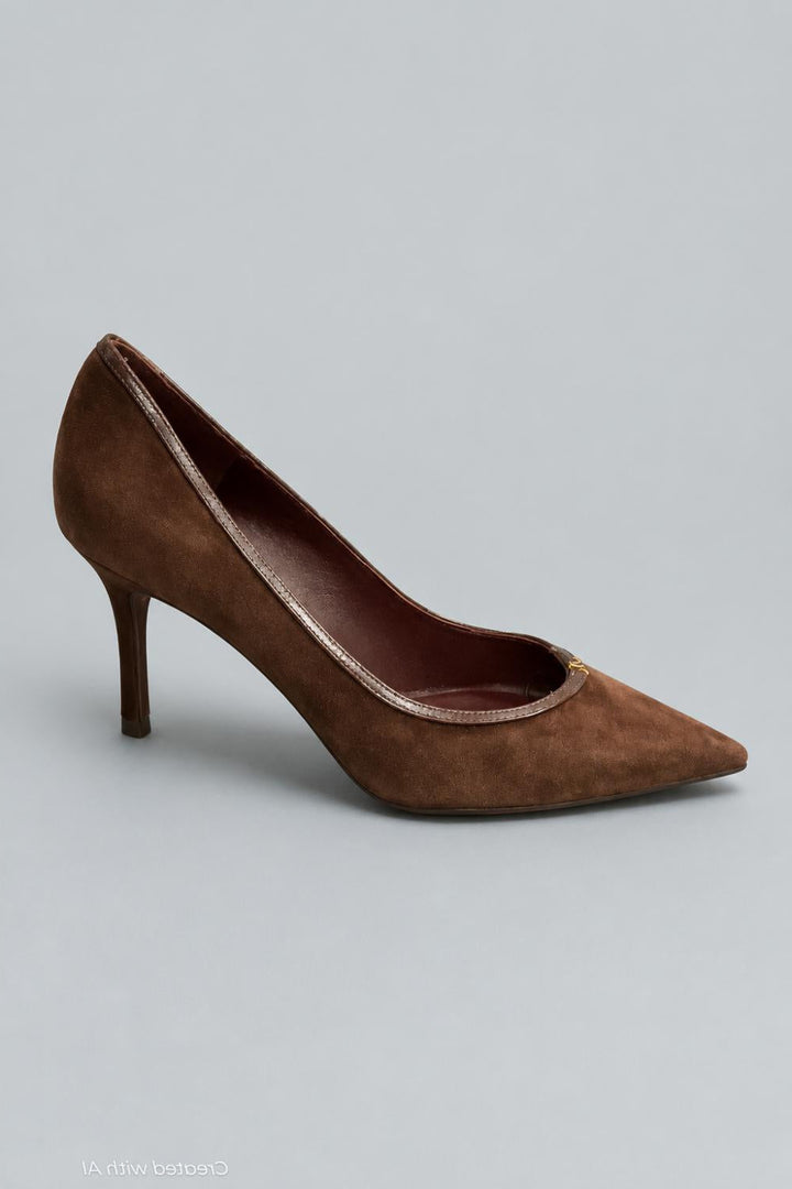 Women’s Double T Buckle Pumps - Dark Cocoa - 8.5 - Heels