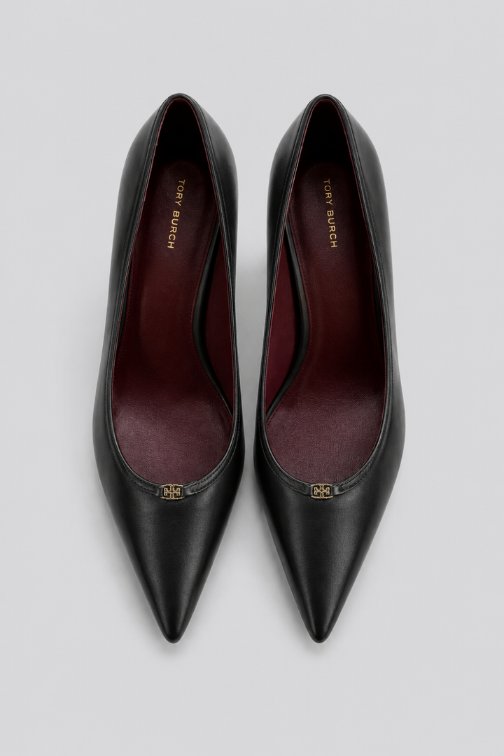 Women’s Double T Kitten Heel Pumps - Perfect Black - 9.5 - Heels