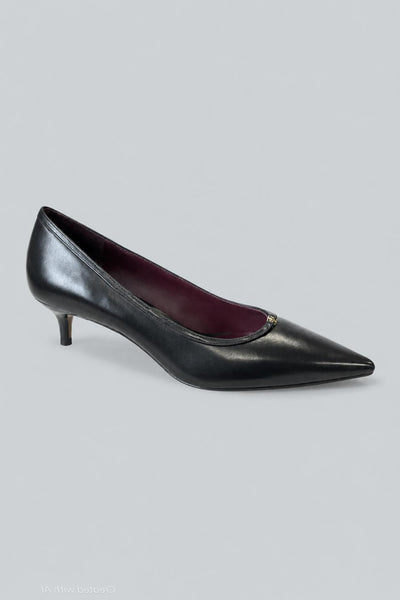 Women’s Double T Kitten Heel Pumps - Perfect Black - 9.5 - Heels