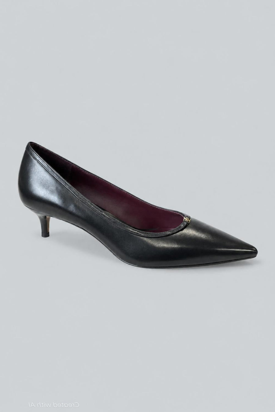 Women’s Double T Kitten Heel Pumps - Perfect Black - 9.5 - Heels