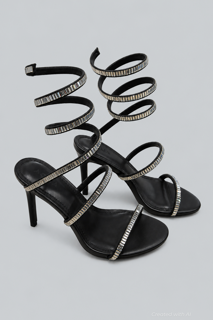 Women’s Dyon Wrapping Sandals - Black - Sandal