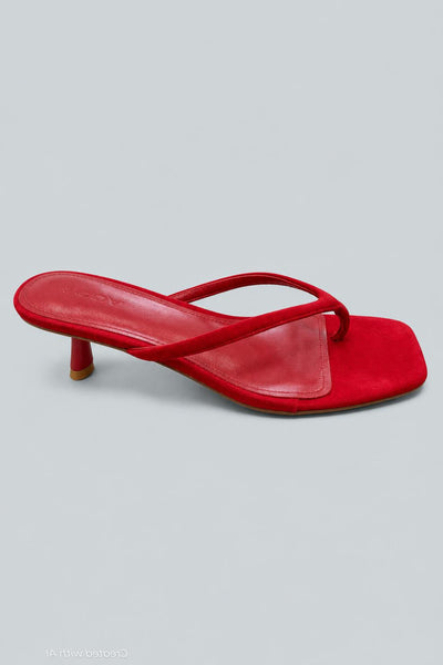Women’s Ebony Thong Sandals - Red Suede - 9.5 - Sandal