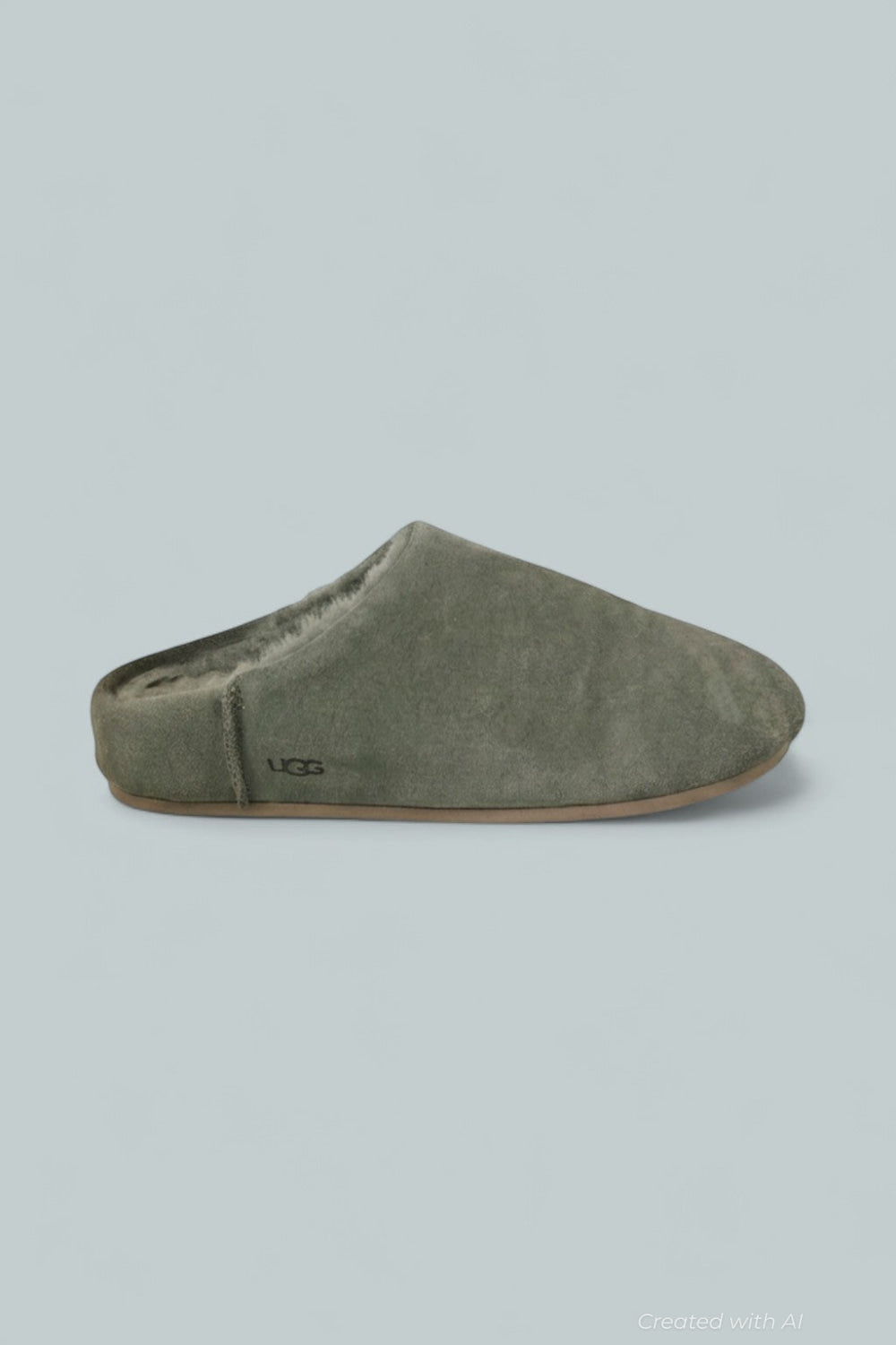 Women’s Elea Slip-On Sheepskin Slippers - Moss Green - 8 - Slip-On