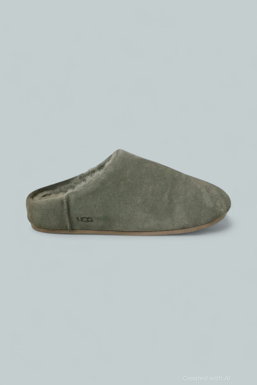 Women’s Elea Slip-On Sheepskin Slippers - Moss Green - 8 - Slip-On