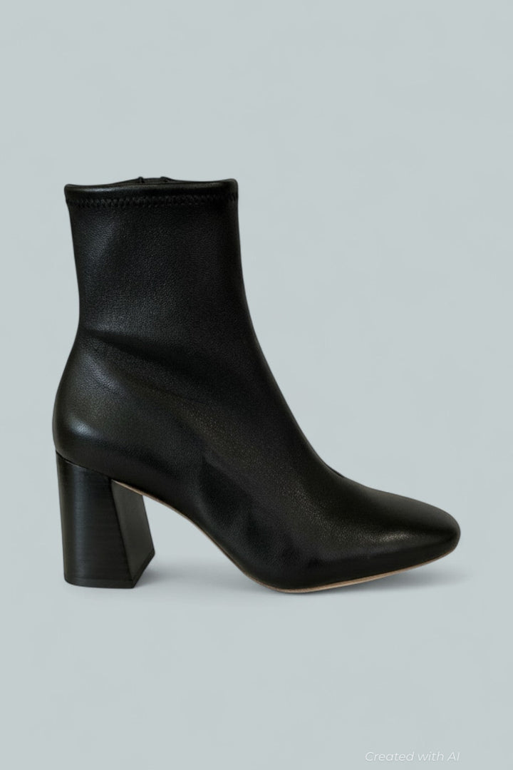 Women’s Elise Block Heel Booties - Black - 7 - Boot