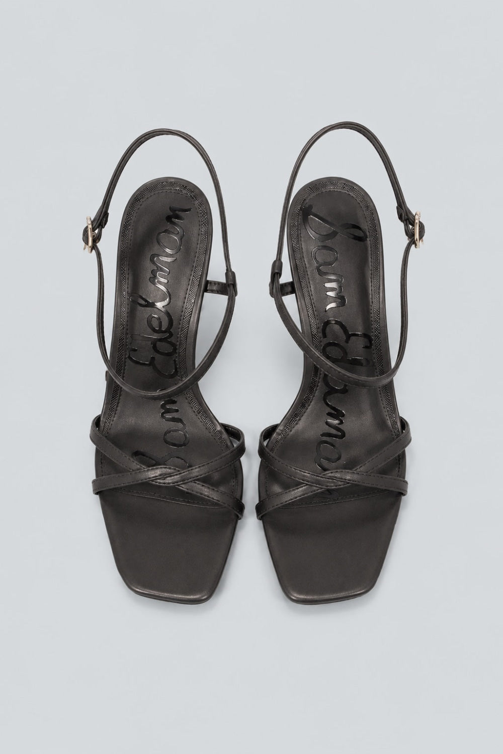 Women’s Elissa Leather Block Heel Sandals - Black - 7 - Sandals