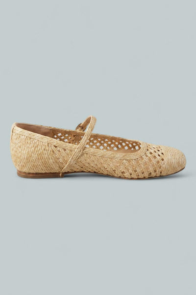 Women’s Ellie Raffia Flats - Natural - 9.5 - Flats