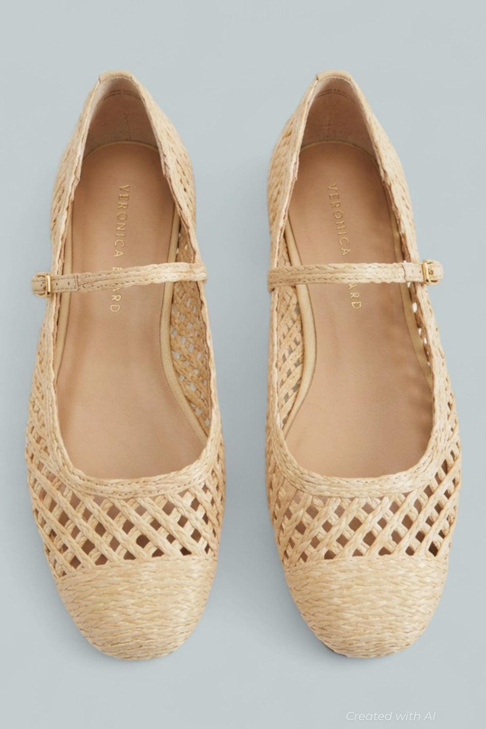 Women’s Ellie Raffia Flats - Natural - 9.5 - Flats