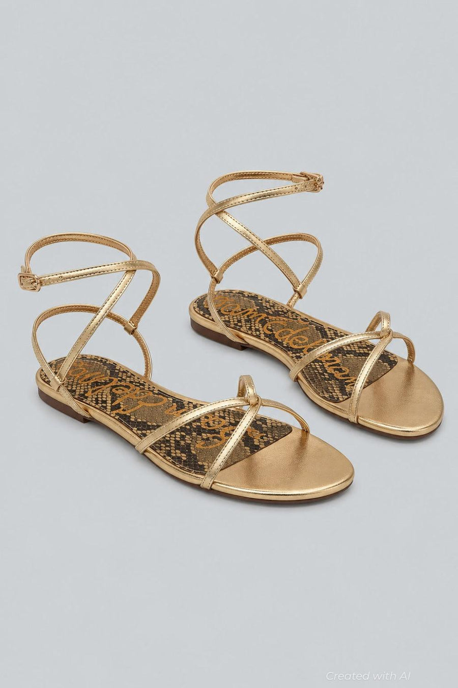 Women’s Ellina Strappy Sandals - Amber Gold - 10 - Loafers
