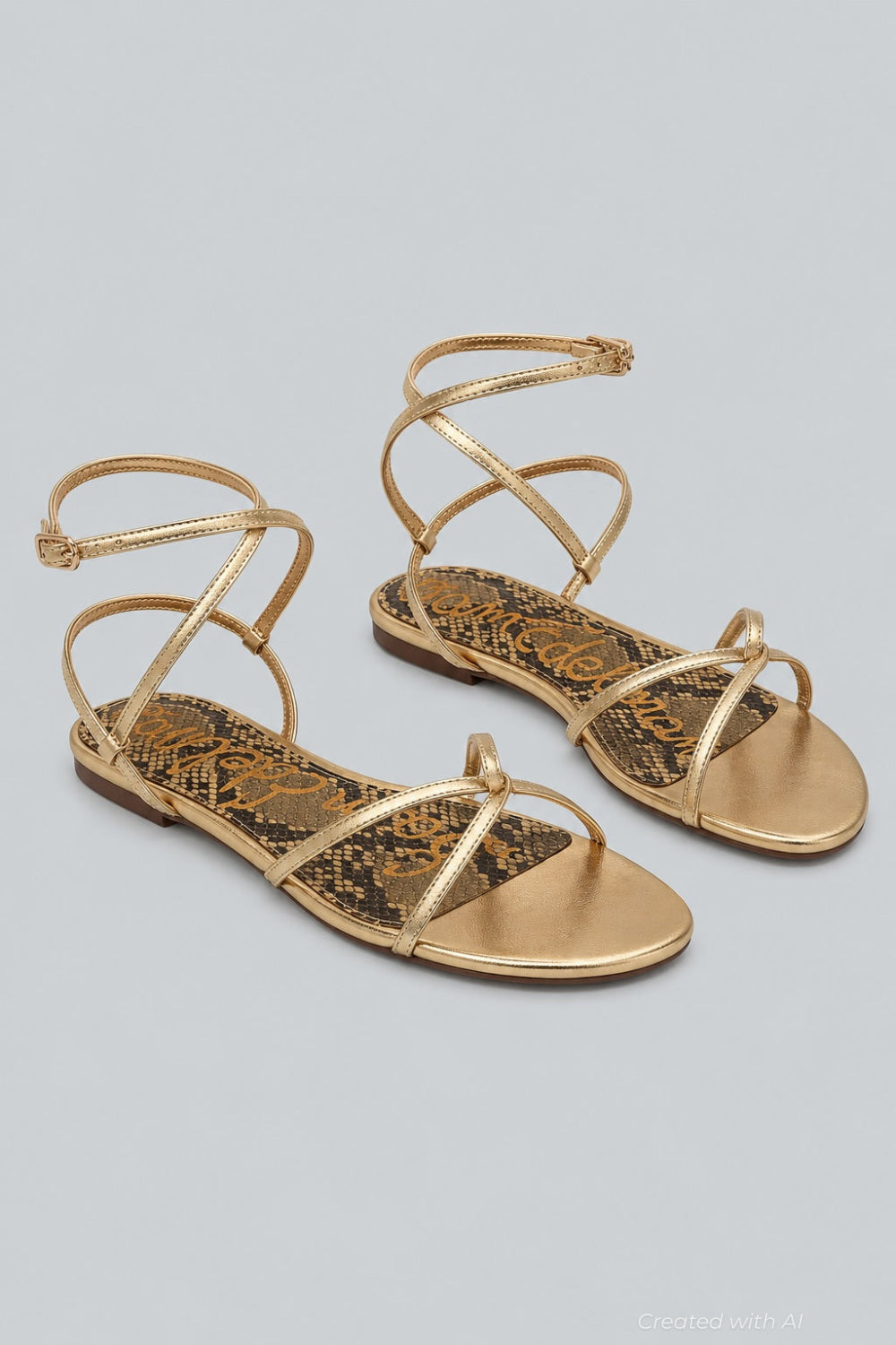 Women’s Ellina Strappy Sandals - Amber Gold - 10 - Loafers