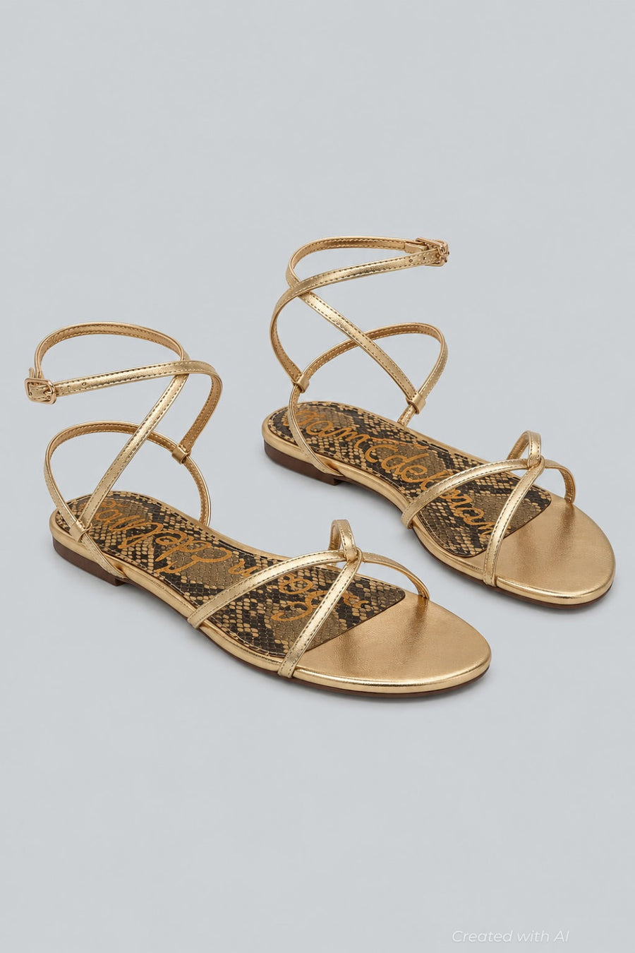 Women’s Ellina Strappy Sandals - Amber Gold - 10 - Loafers