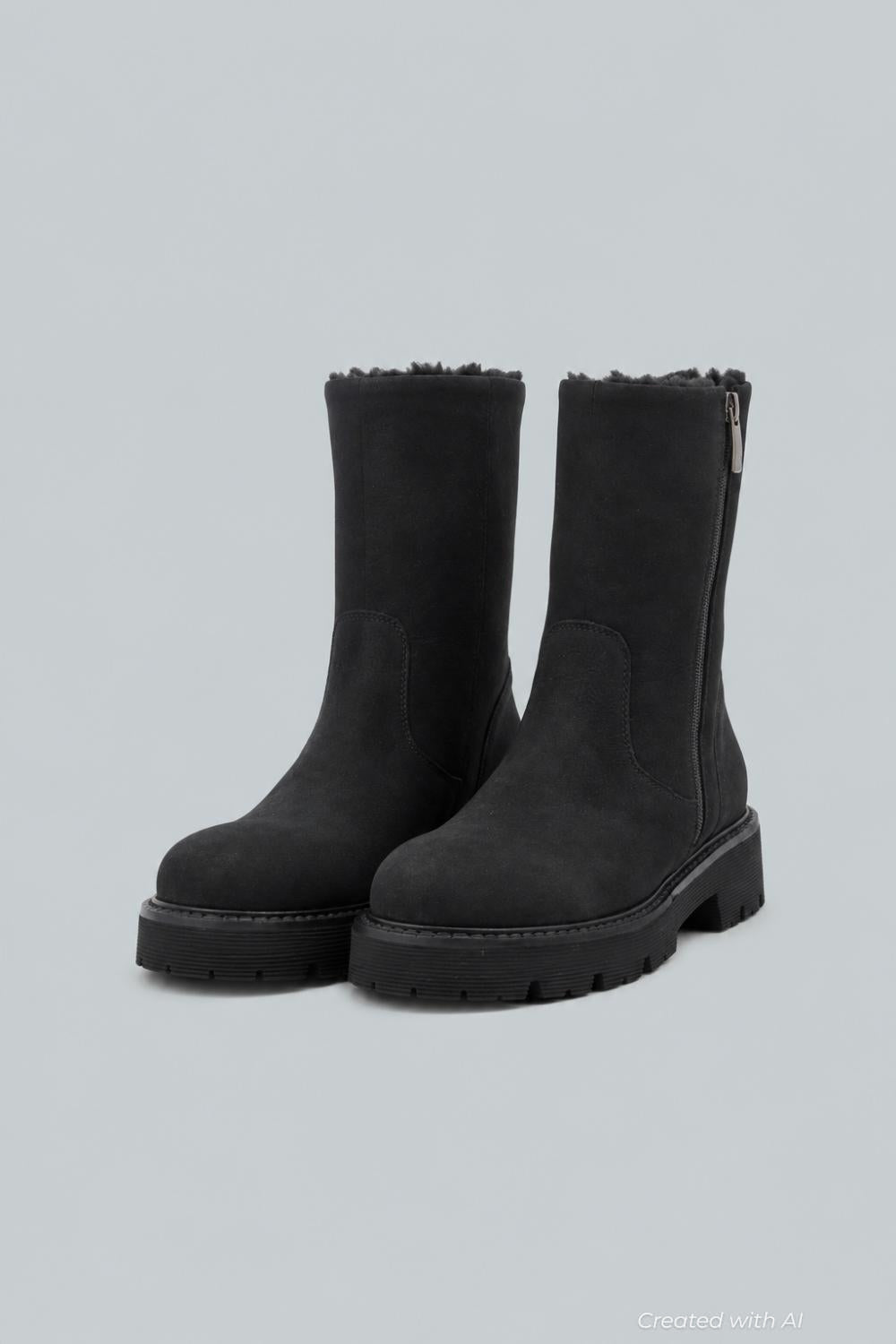 Women’s Eloise Boots - Black Nubuck - 6 - Boots