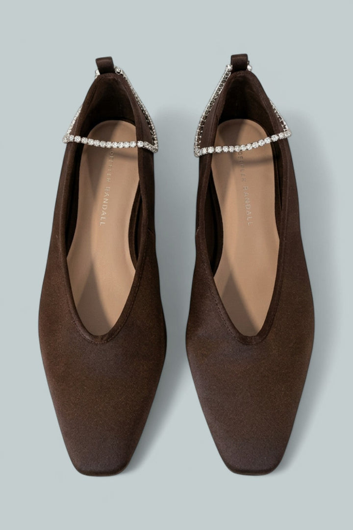 Women’s Emery Embellished Ballet Flats - Dark Brown - Flats