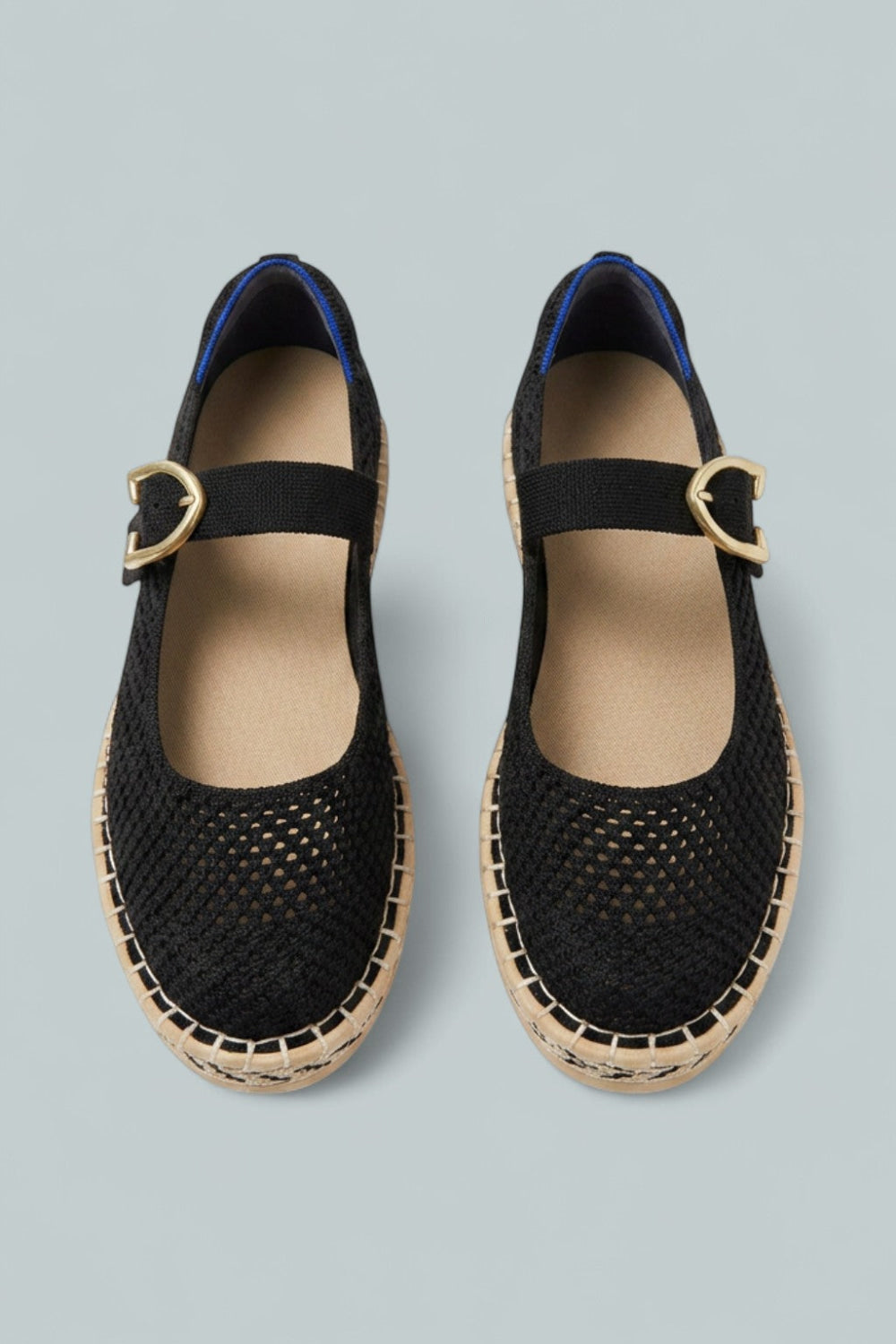 Women’s Espadrille Mary Jane Flats - Black - Flats