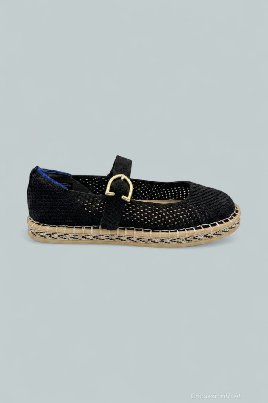 Women’s Espadrille Mary Jane Flats - Black - Flats