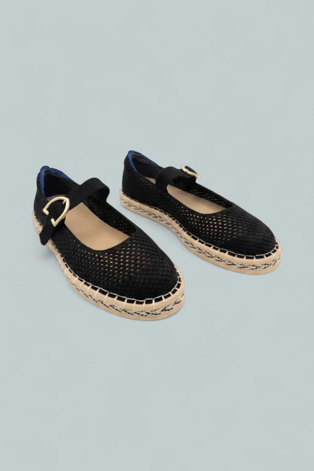 Women’s Espadrille Mary Jane Flats - Black - Flats