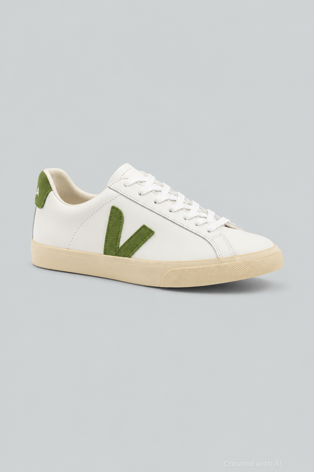 Women’s Esplar Leather Sneakers - White/Kiwi - 6 US / 37 EU - Sneaker