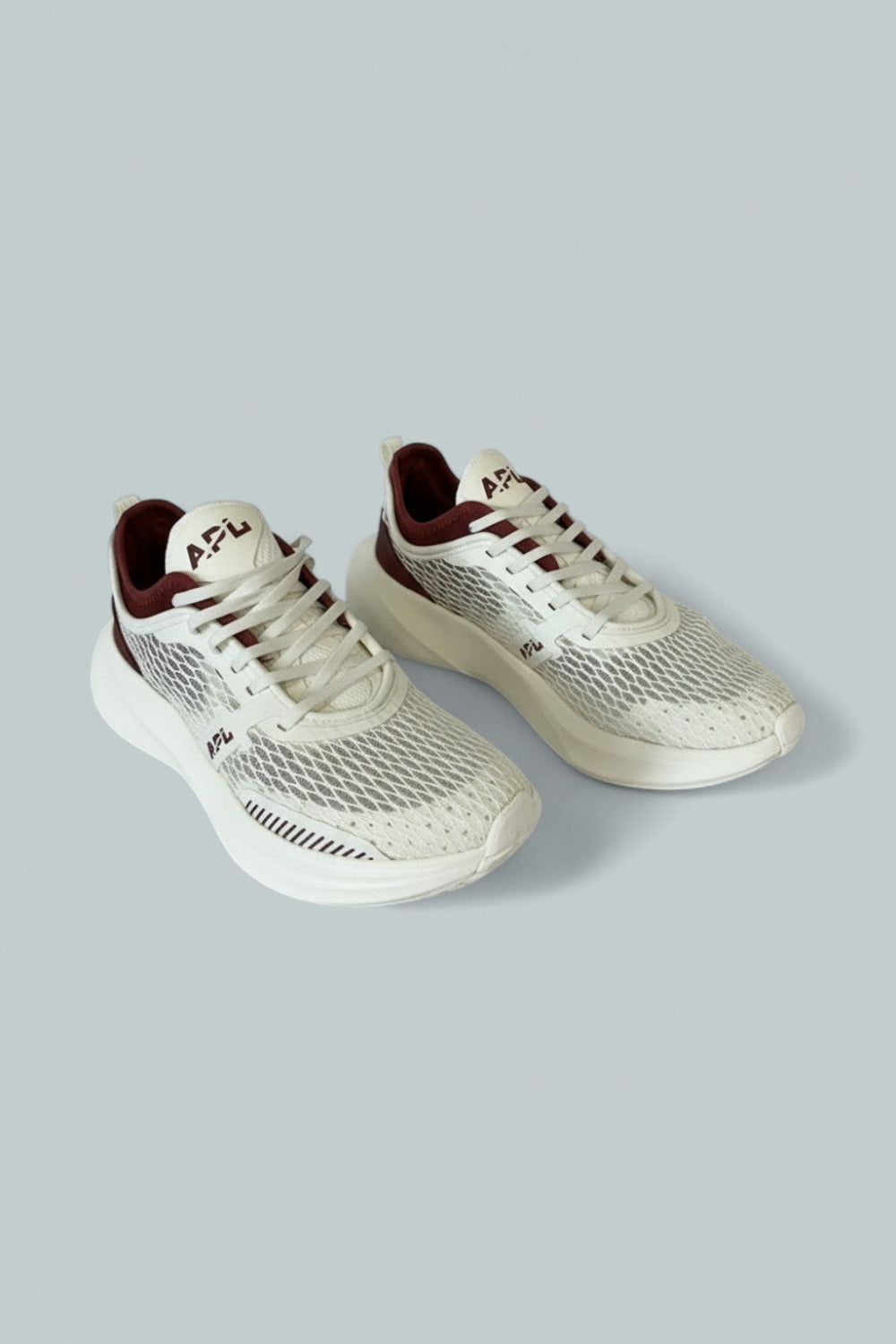 Women’s Euphoria Mesh Running Sneakers - Ivory/Bordeax - 7 - Sneaker