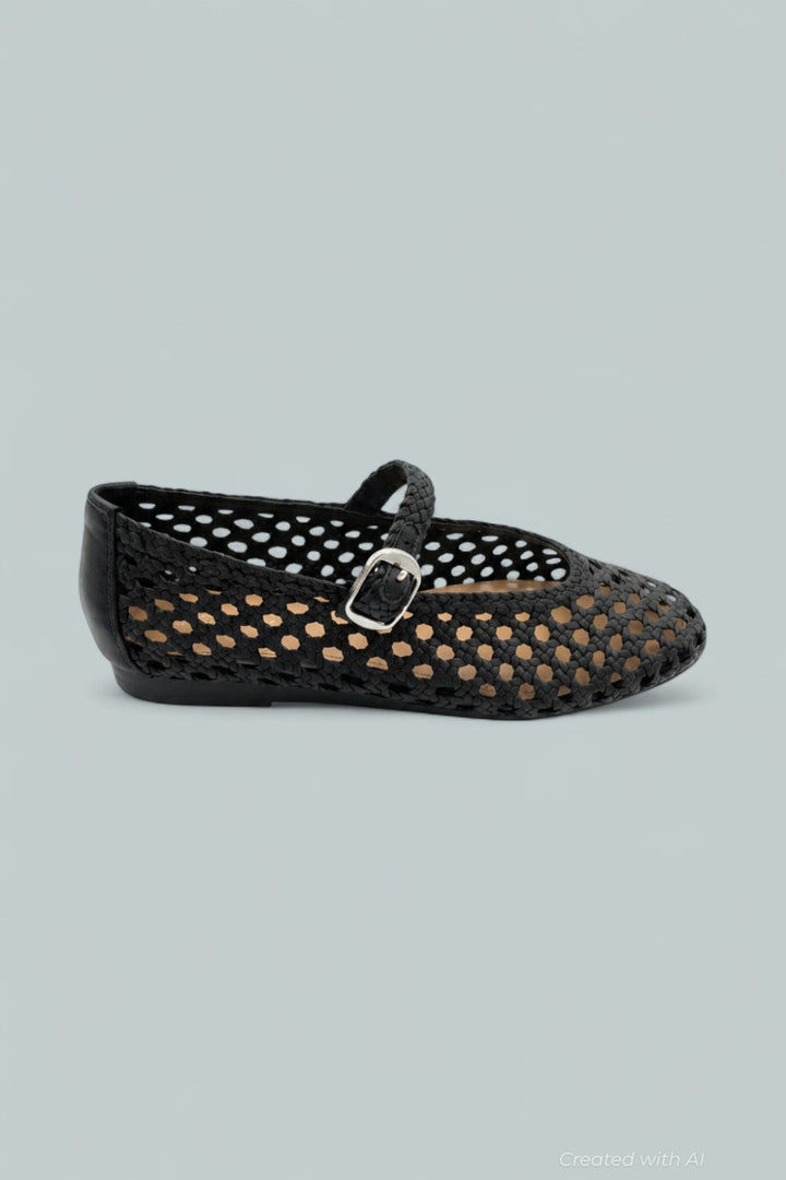 Women’s Evonna Flats - Black 001 Leather - Mary Jane