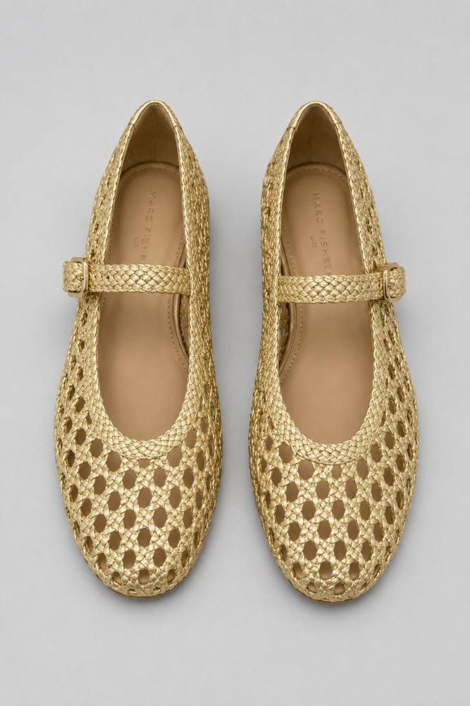 Women’s Evonna Flats - Gold - 9 - Flats