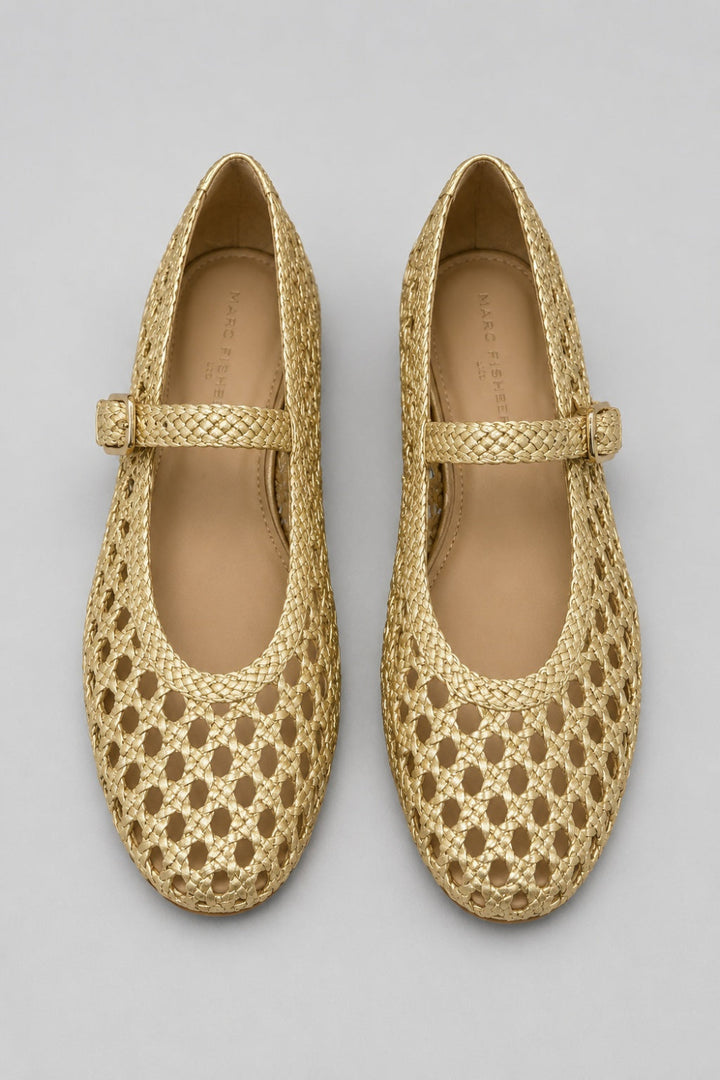 Women’s Evonna Flats - Gold - 9 - Flats