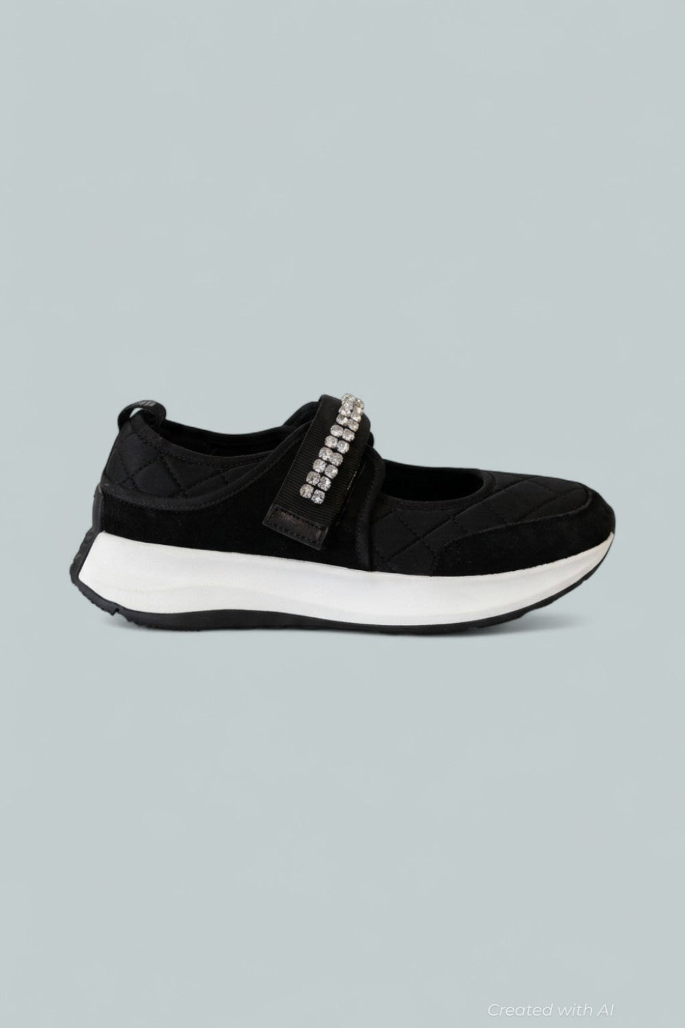 Women’s F-Mode Flow Embellished Mary Jane Sneakers - Black - Mary Jane