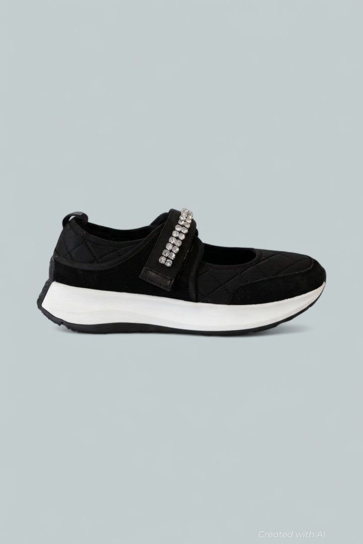 Women’s F-Mode Flow Embellished Mary Jane Sneakers - Black - Mary Jane