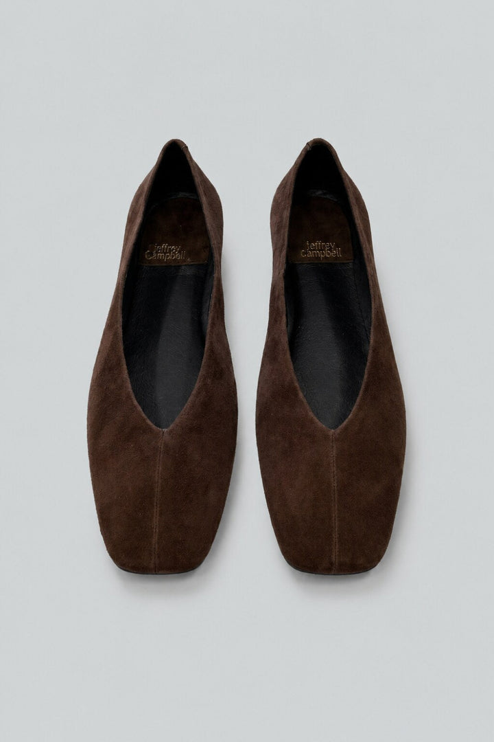 Women’s Fathom Square Toe Ballet Flats - Brown Suede - 8.5 - Flats