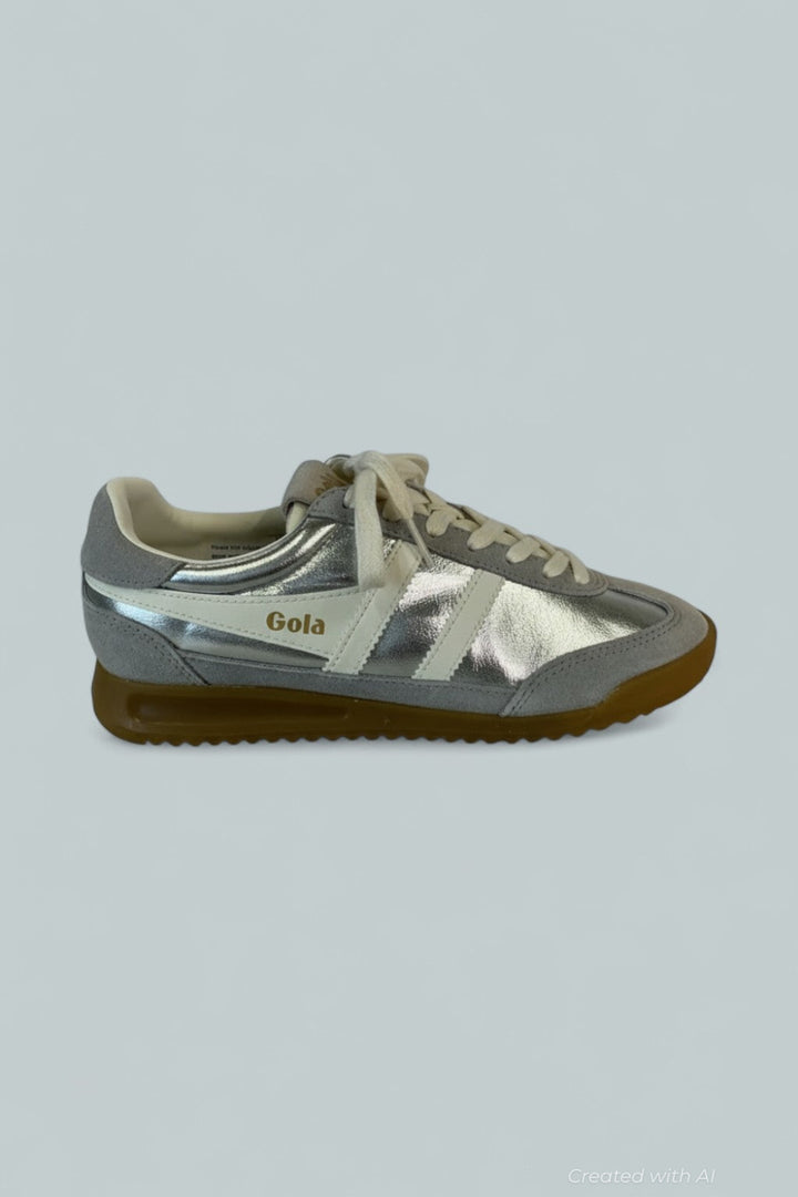 Women’s Firefly Metallic Sneakers - Silver/Off White - 7 - Sneaker