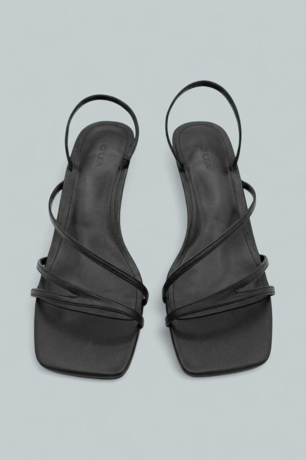 Women’s Flona Strappy Sandals Exclusive - Black Leather - 9.5 - Sandals