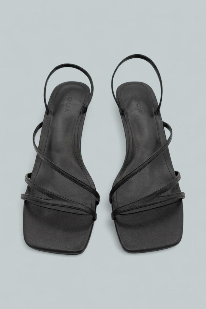 Women’s Flona Strappy Sandals Exclusive - Black Leather - 9.5 - Sandals