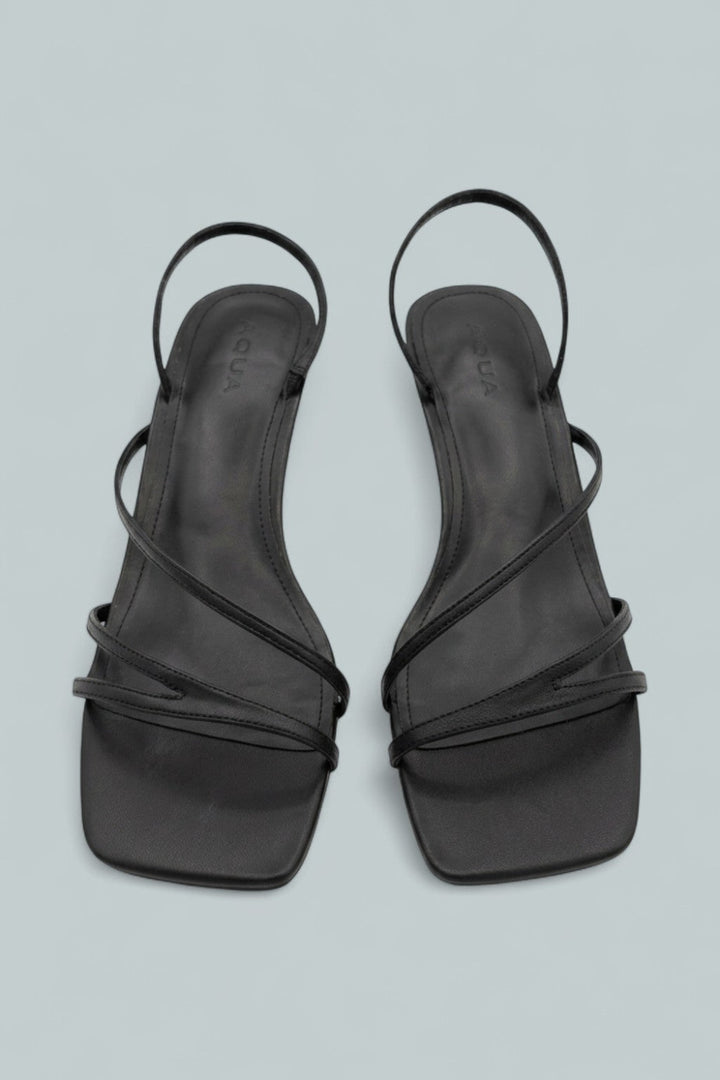 Women’s Flona Strappy Sandals Exclusive - Black Leather - 9.5 - Sandals