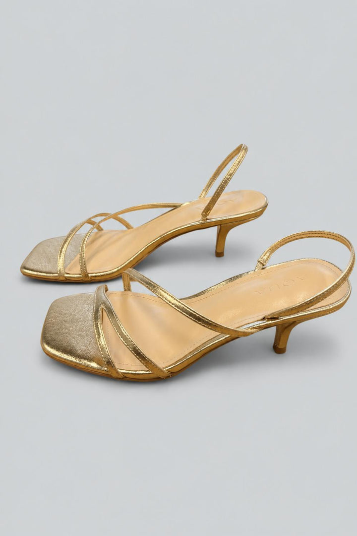 Women’s Flona Strappy Sandals - Gold Leather - Sandals