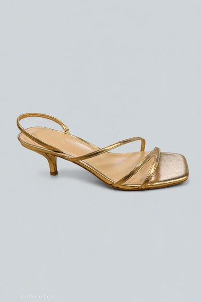 Women’s Flona Strappy Sandals - Gold Leather - 8.5 - Sandals