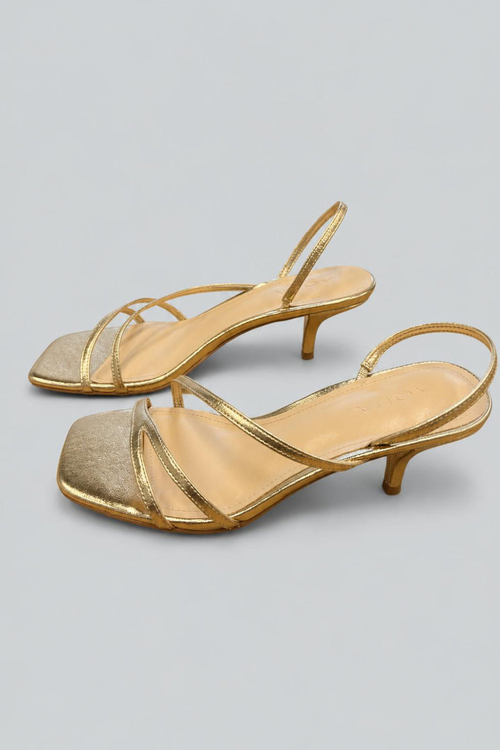 Women’s Flona Strappy Sandals - Gold Leather - 8.5 - Sandals