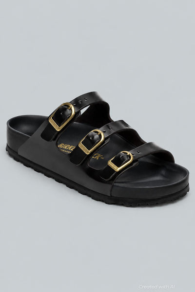 Women’s Florida High Shine Exquisite Sandals - Black - 10 10.5 US / 41 EU - Sandal