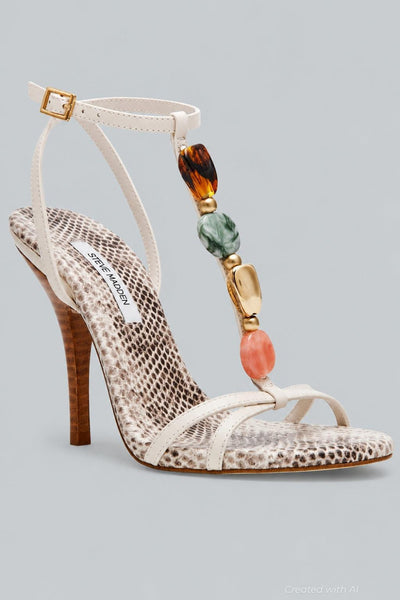 Women’s Frenzi Embellished Sandals - Natural Snake - 6.5 - Sandals