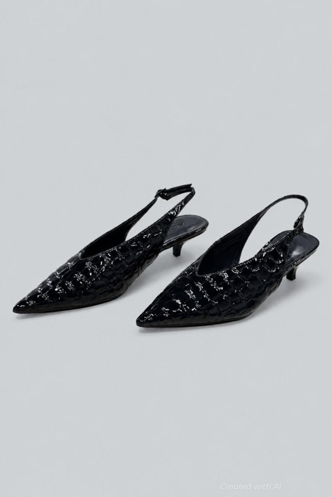 Women’s Gabby Pumps - Navy Croc - 7 - Heels