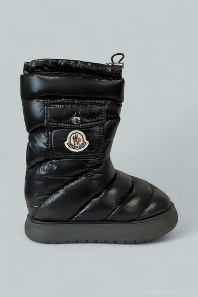 Women’s Gaia Quilted Cold Weather Boots - Black - 7 US / 37 EU - Boots