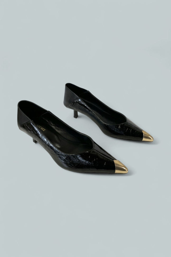 Women’s Garlan Pointed Pumps - Black Patent - 6 - Heels