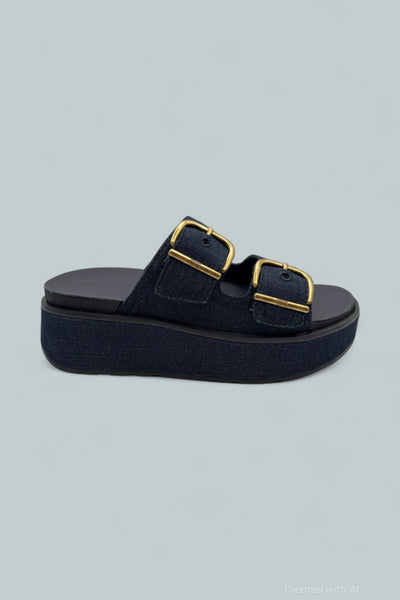 Women’s Gen-FF Max Buckle Sandals - Dark Denim - 7 - Sandals