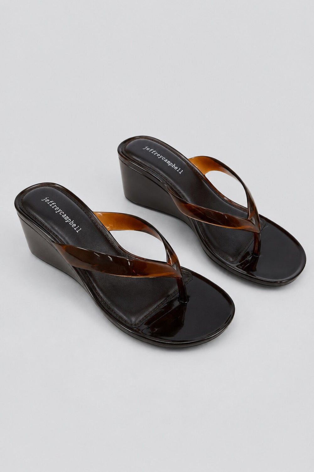 Women’s Gigabyte Jelly Wedge Thong Sandals - Brown - 9 - Sandal