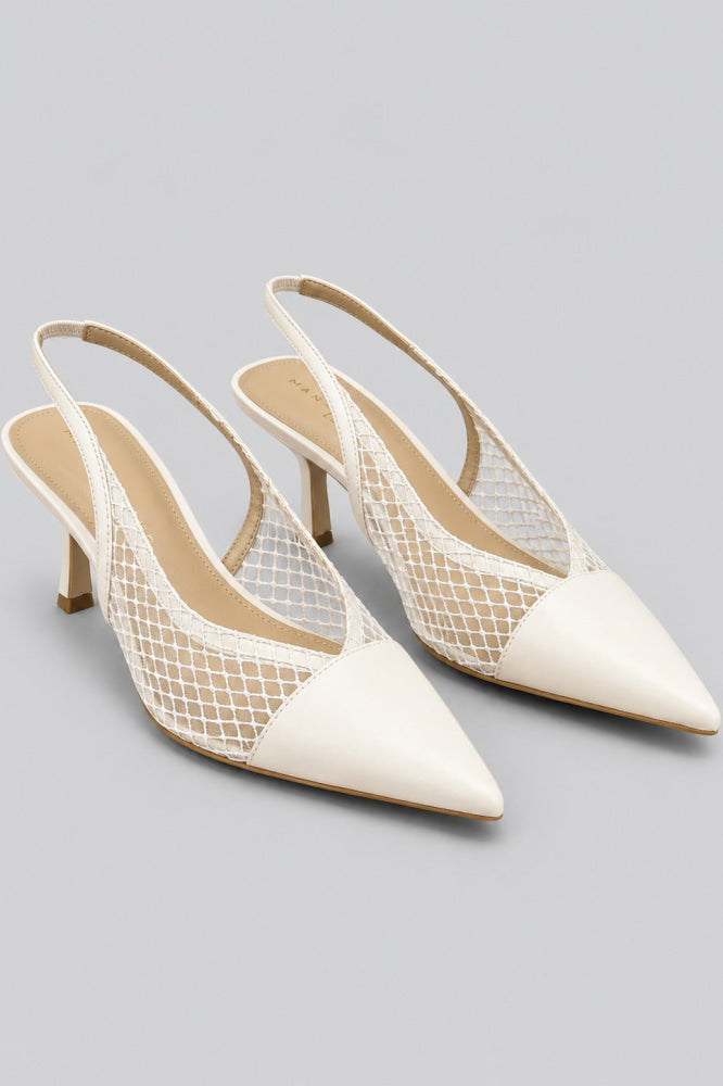 Women’s Gipsi Slingback Pumps - Ivory - 7.5 - Slingback