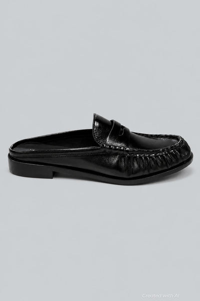 Women’s Goddard Leather Loafer Mules - Black - Mules