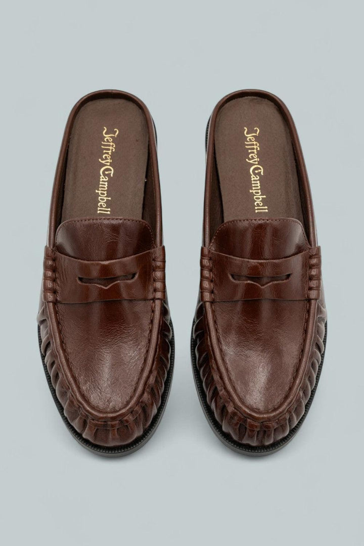 Women’s Goddard Leather Loafer Mules - Brown - 8 - Loafers