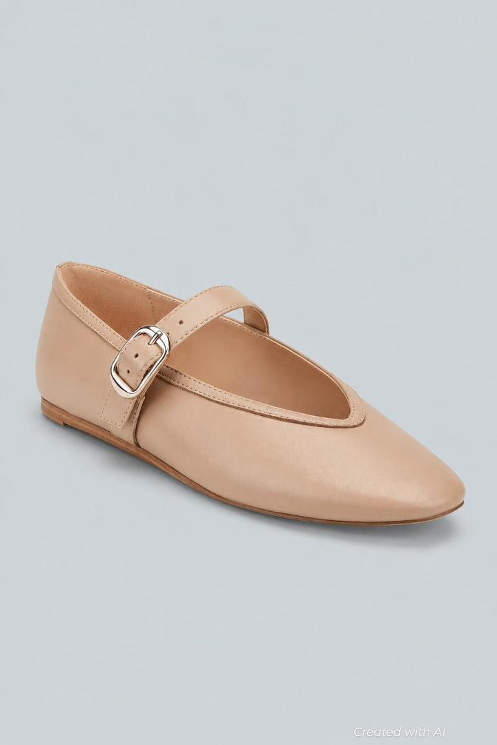 Women’s Godea Flats - Light Natural - 7 - Mary Jane