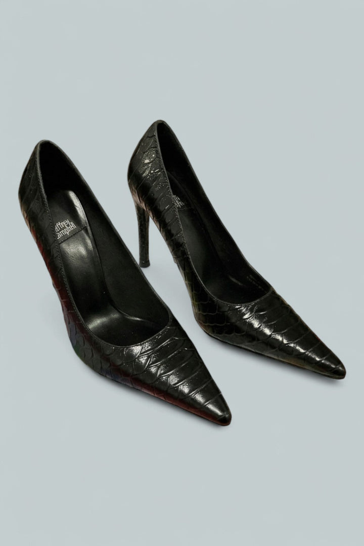Women’s Good Luck Pumps - Black Snake - Heels