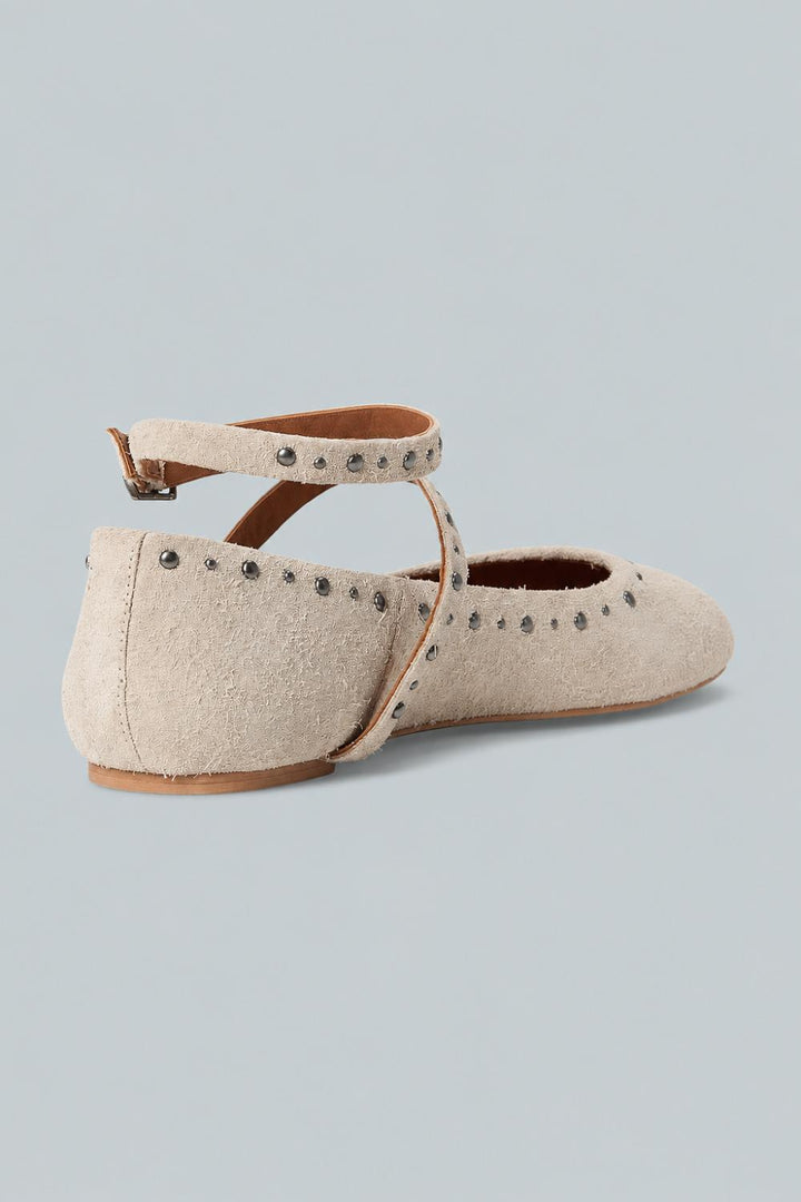Women’s Grace Gems Ballet Flats - Sand Hairy Suede - EU 38 US WOMENS 8 M - Flats